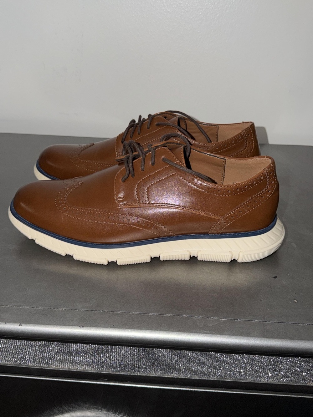 Men's Brown Wingtip Derby Casual Shoes
